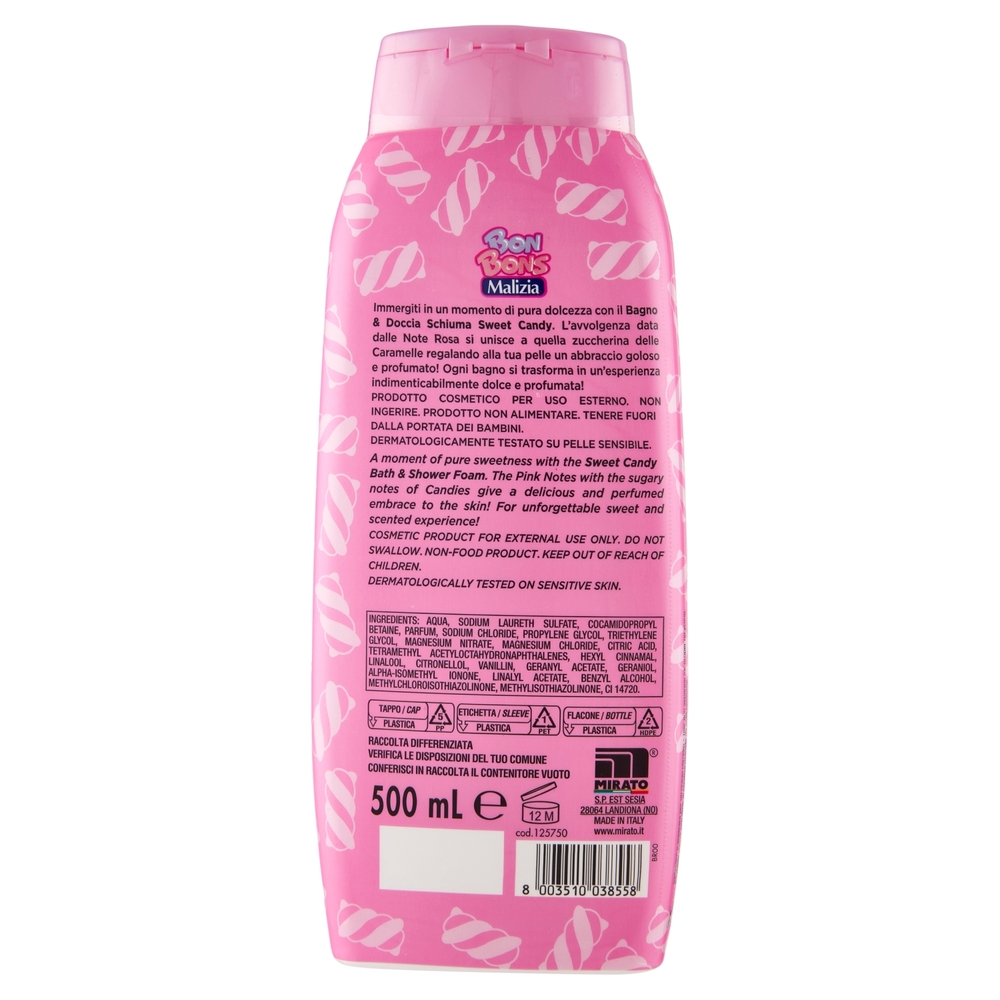 Malizia Bon Bons Sweet candy Bagno e Doccia Schiuma 500 mL